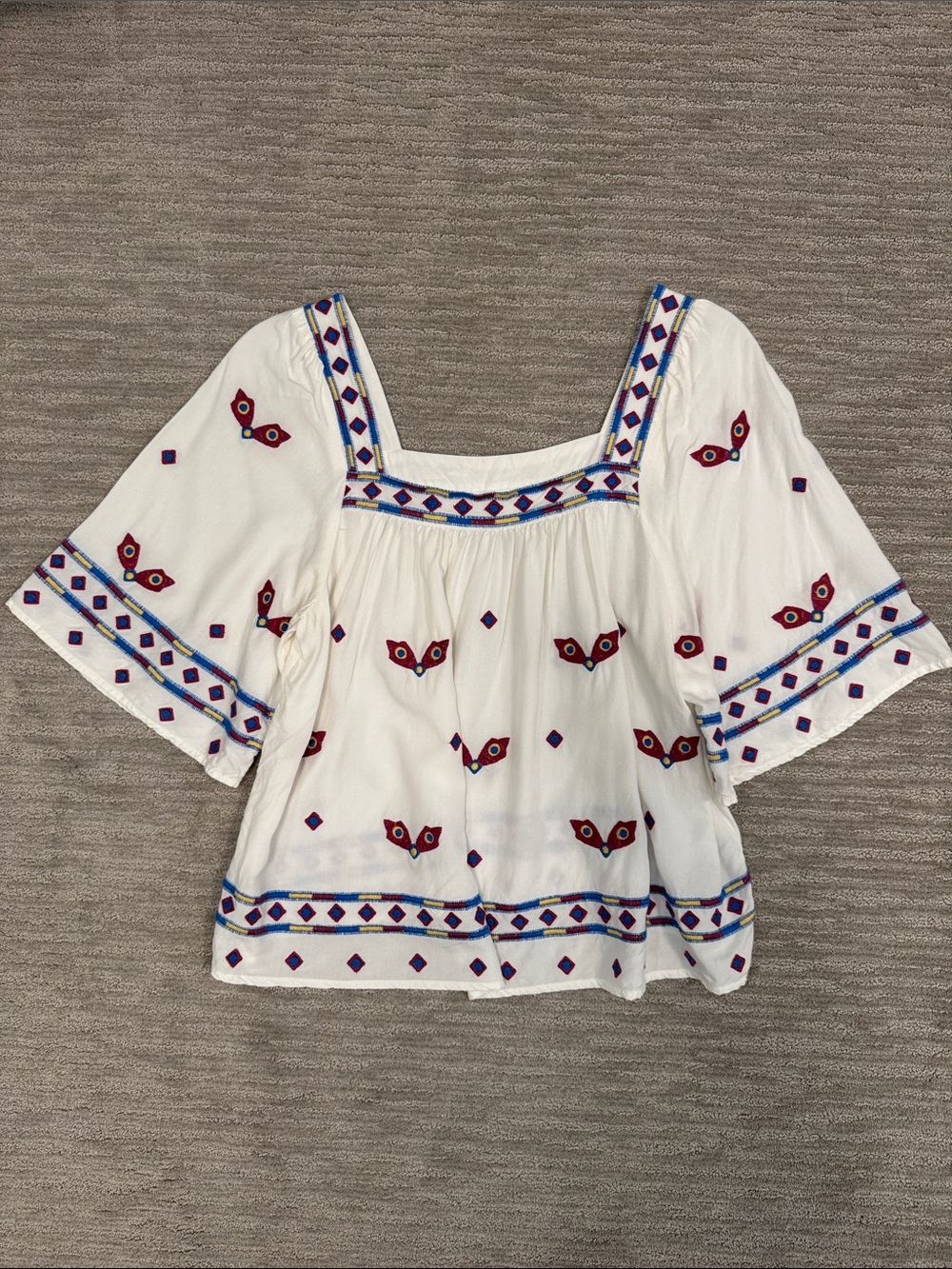 Ba&sh Jay Embroidered Chiffon Blouse Size XS